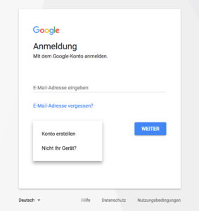 Google Konto erstellen